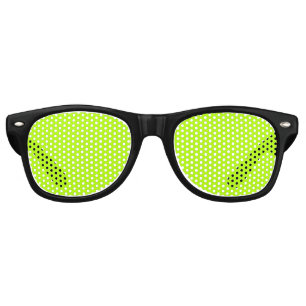 Electric Lime Green Colour Decor Ready to Customiz Retro Sunglasses