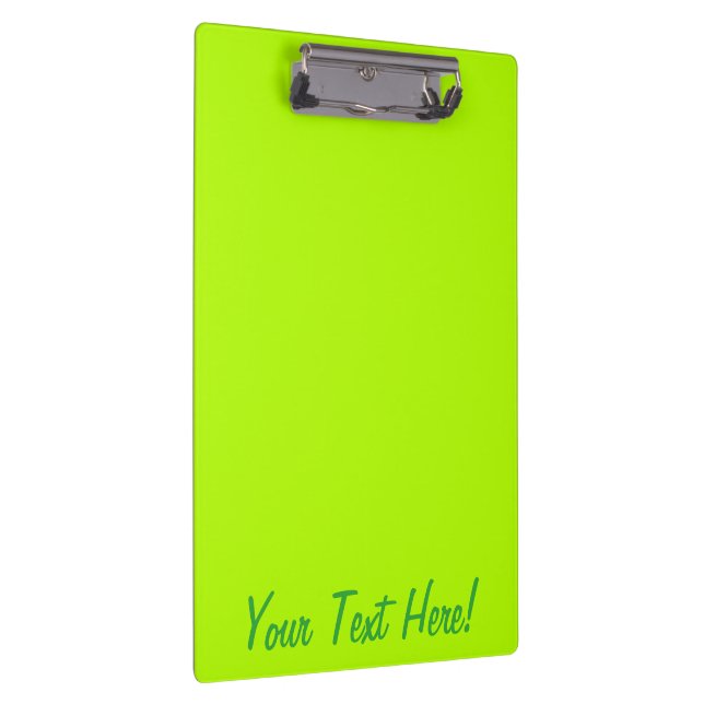 Electric Lime Green Colour Ready to Customize Clipboard (Right)