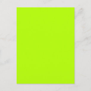 Electric Lime Green Colour Ready to Customize Postcard