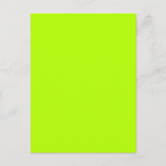 Electric Lime Green Colour Ready to Customize Postcard (Front)