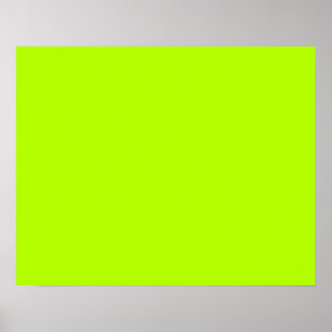 Electric Lime Green Colour Ready to Customize Poster