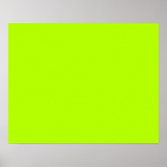 Electric Lime Green Colour Ready to Customize Poster (Front)