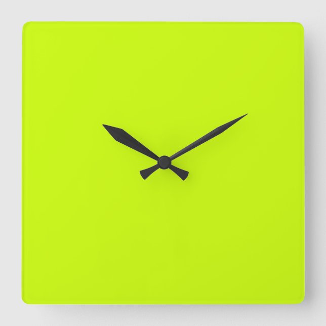 Electric Lime Green Wall Clock (Front)