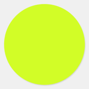 Electric Lime Solid color  Classic Round Sticker