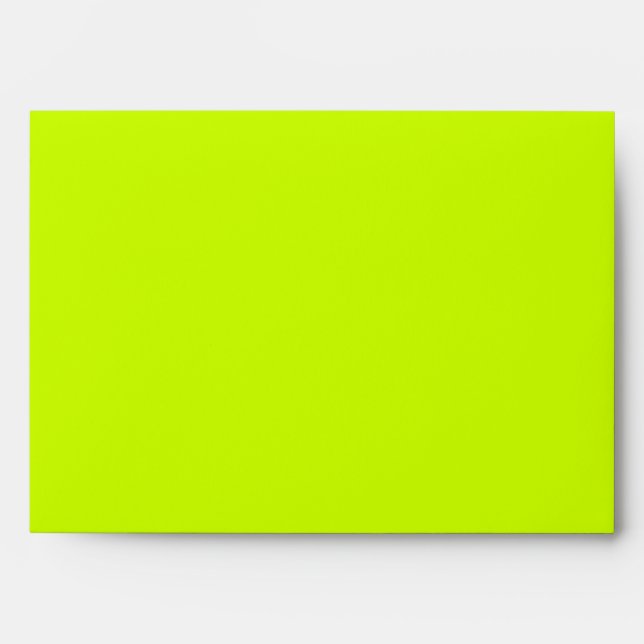 Electric Lime Solid Color Envelope (Front)