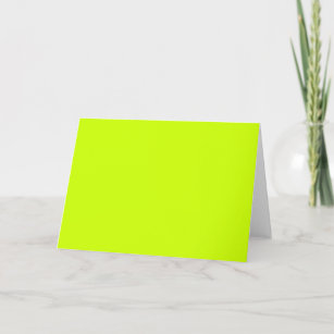Electric Lime Solid Color Thank You Card