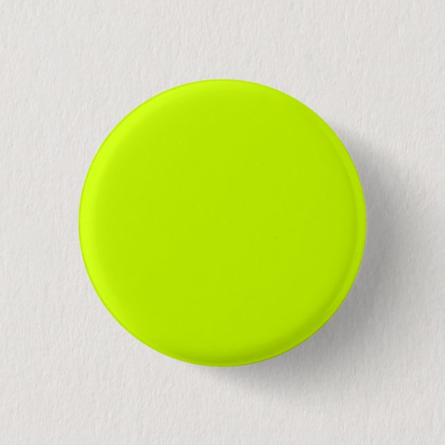 Electric Lime Solid Colour 1 Inch Round Button (Front)