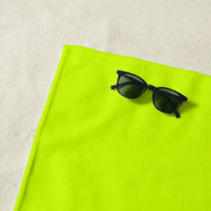 Electric Lime Solid colour Beach Towel