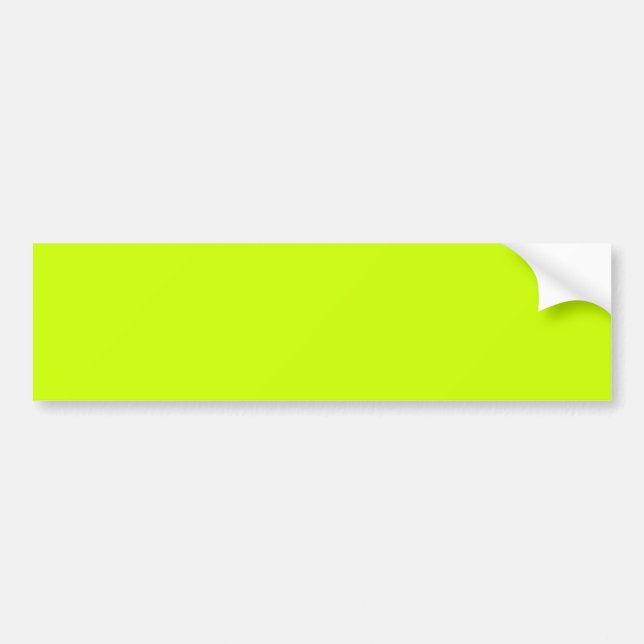 Electric Lime Solid colour  Bumper Sticker (Front)