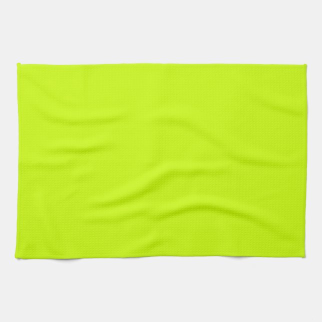Electric Lime Solid colour  Kitchen Towel (Horizontal)
