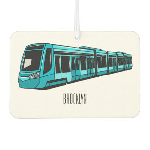 Electric locomotive cartoon illustration air freshener