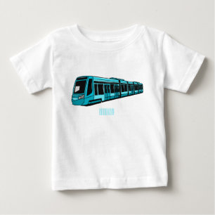 Electric locomotive cartoon illustration baby T-Shirt