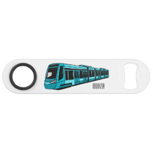 Electric locomotive cartoon illustration bar key