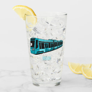 Electric locomotive cartoon illustration glass