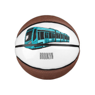 Electric locomotive cartoon illustration mini basketball