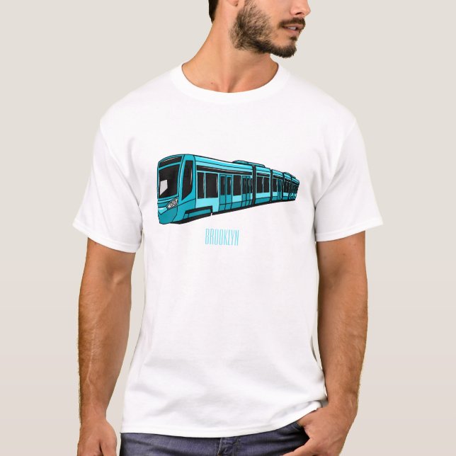 Electric locomotive cartoon illustration T-Shirt (Front)