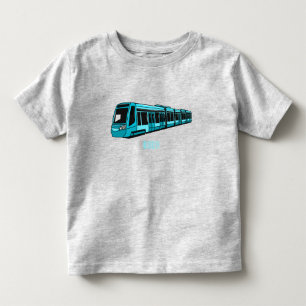 Electric locomotive cartoon illustration toddler t-shirt