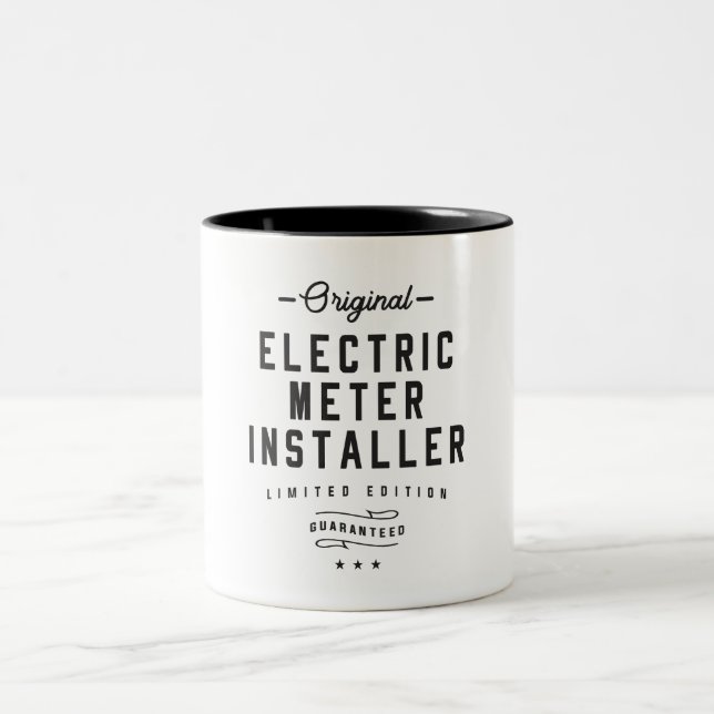 Electric Metre Installer Two-Tone Coffee Mug (Center)