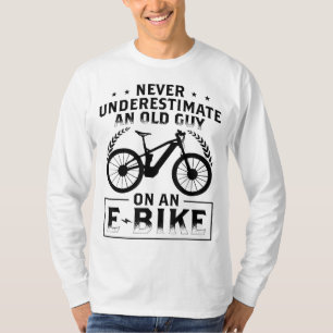 Electric Mountain Bike Dad E-Bike Cycling T-Shirt
