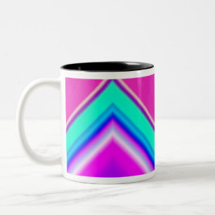 Electric Mountain Hot Pink Two-Tone Coffee Mug