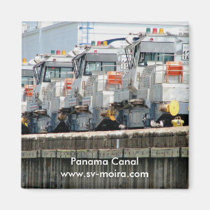 Electric "mules," Pedro Miguel Locks, Panama Canal Magnet