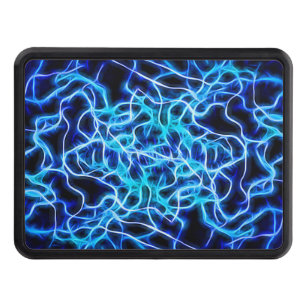 Electric Neon Blue Tesla Coil Lightning Trailer Hitch Cover