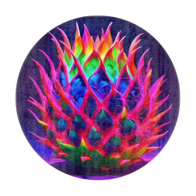 Electric Neon Dragon Fruit Cutting Board (Front)