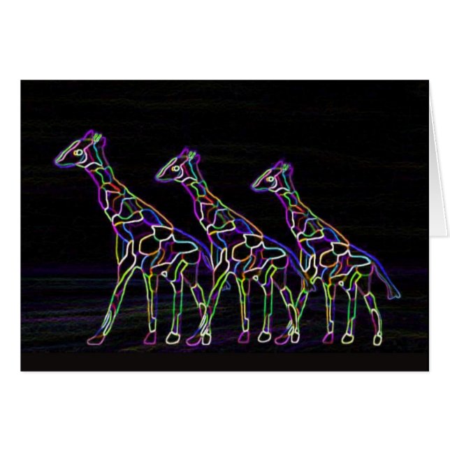 Electric Neon Giraffes (Front Horizontal)