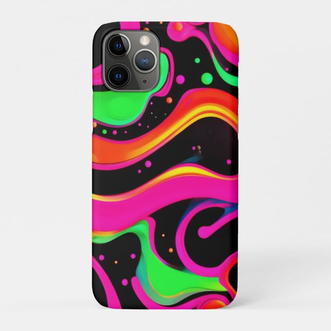 Electric Neon Liquid Splatter Case-Mate iPhone Case (Back)