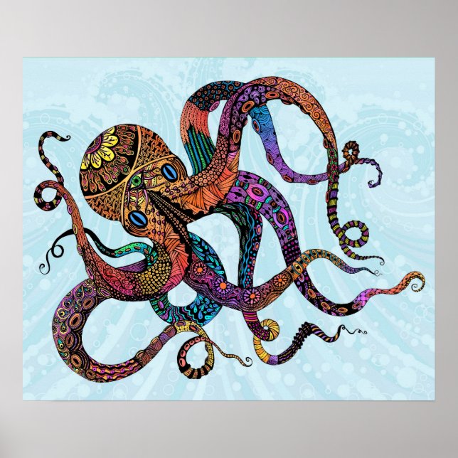Electric Octopus Poster/Print Poster (Front)