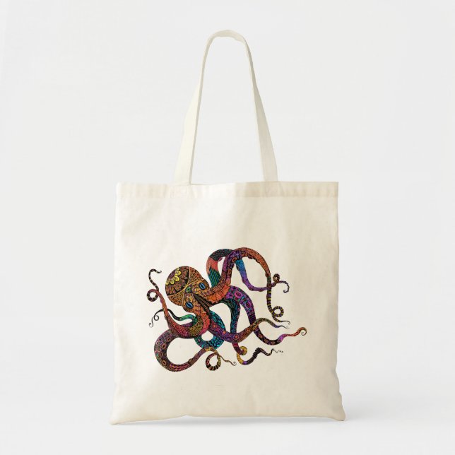 Electric Octopus Tote Bag (Front)