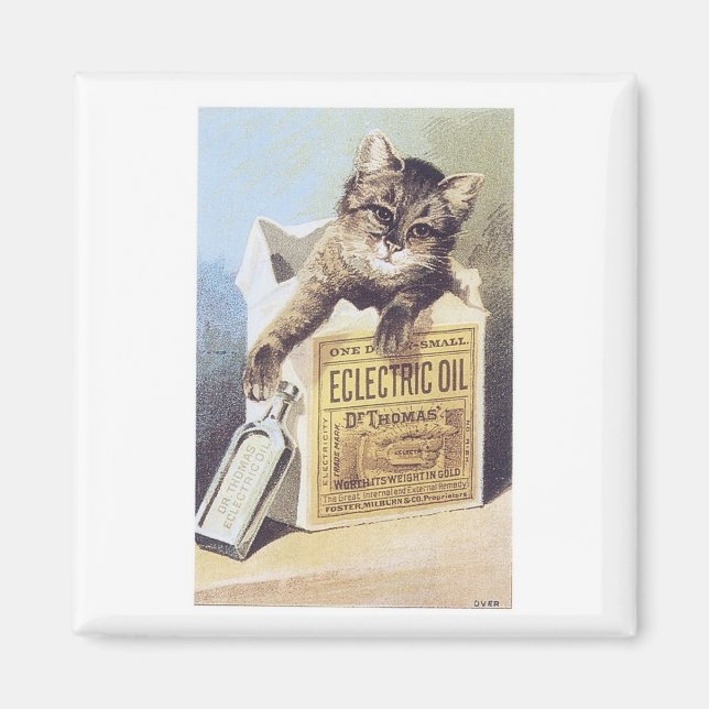 Electric Oil Cat Magnet (Front)