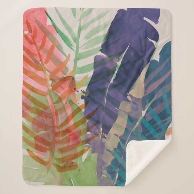Electric Palms Sherpa Blanket (Front)