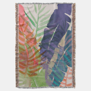 Electric Palms Throw Blanket