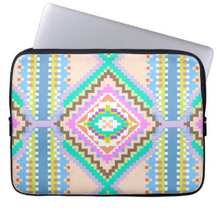 Electric Pastel Dream Kaleidoscope Laptop Sleeve