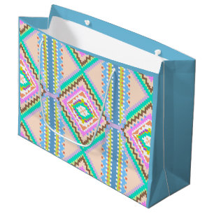 Electric Pastel Dream Kaleidoscope Large Gift Bag