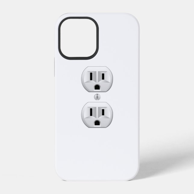 Electric Plug Wall Outlet Fun Customize Colour iPhone Case (Back)