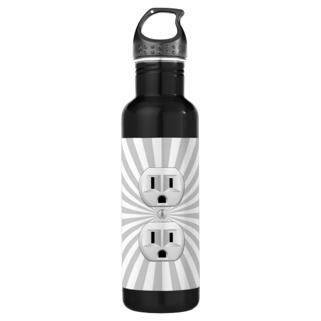 Electric Plug Wall Outlet Fun Customize This! 710 Ml Water Bottle (Front)