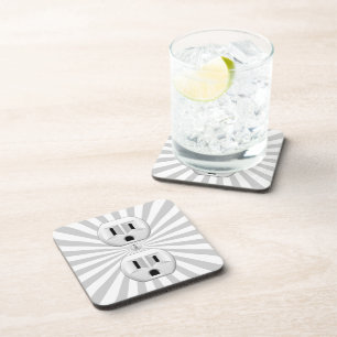Electric Plug Wall Outlet Fun Customize This! Coaster