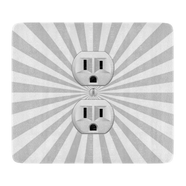 Electric Plug Wall Outlet Fun Customize This! Cutting Board (Front)