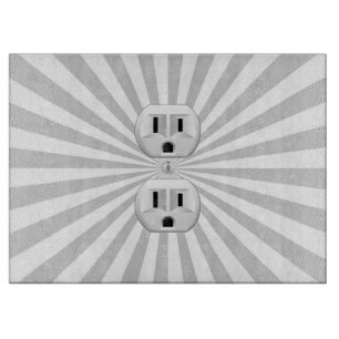 Electric Plug Wall Outlet Fun Customize This! Cutting Board