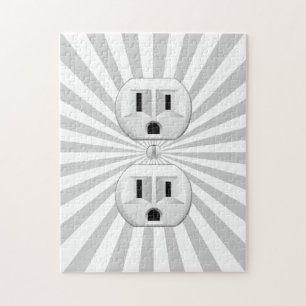 Electric Plug Wall Outlet Fun Customize This! Jigsaw Puzzle