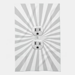 Electric Plug Wall Outlet Fun Customize This! Kitchen Towel