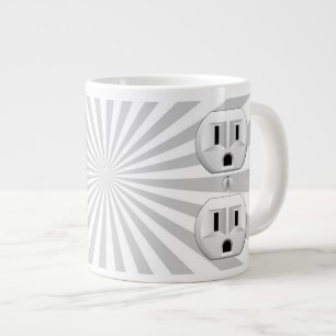 Electric Plug Wall Outlet Fun Customize This! Large Coffee Mug