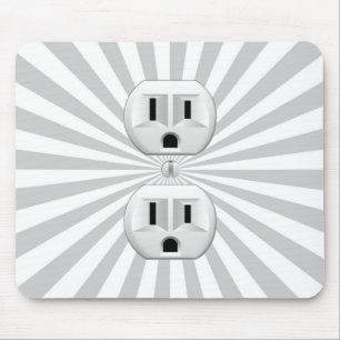 Electric Plug Wall Outlet Fun Customize This! Mouse Pad