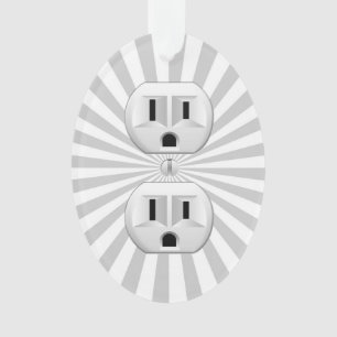 Electric Plug Wall Outlet Fun Customize This! Ornament
