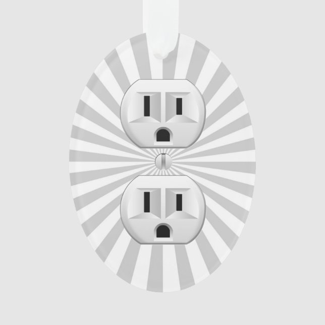 Electric Plug Wall Outlet Fun Customize This! Ornament (Front)