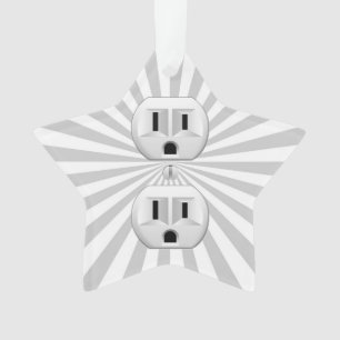 Electric Plug Wall Outlet Fun Customize This! Ornament