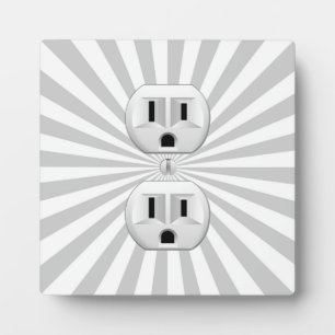 Electric Plug Wall Outlet Fun Customize This! Plaque