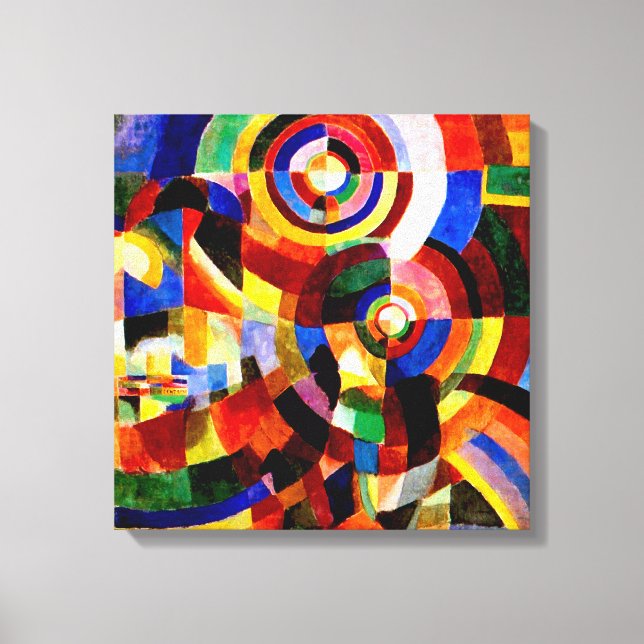 Electric Prisms by Sonia Delaunay Abstract Art Canvas Print (Front)